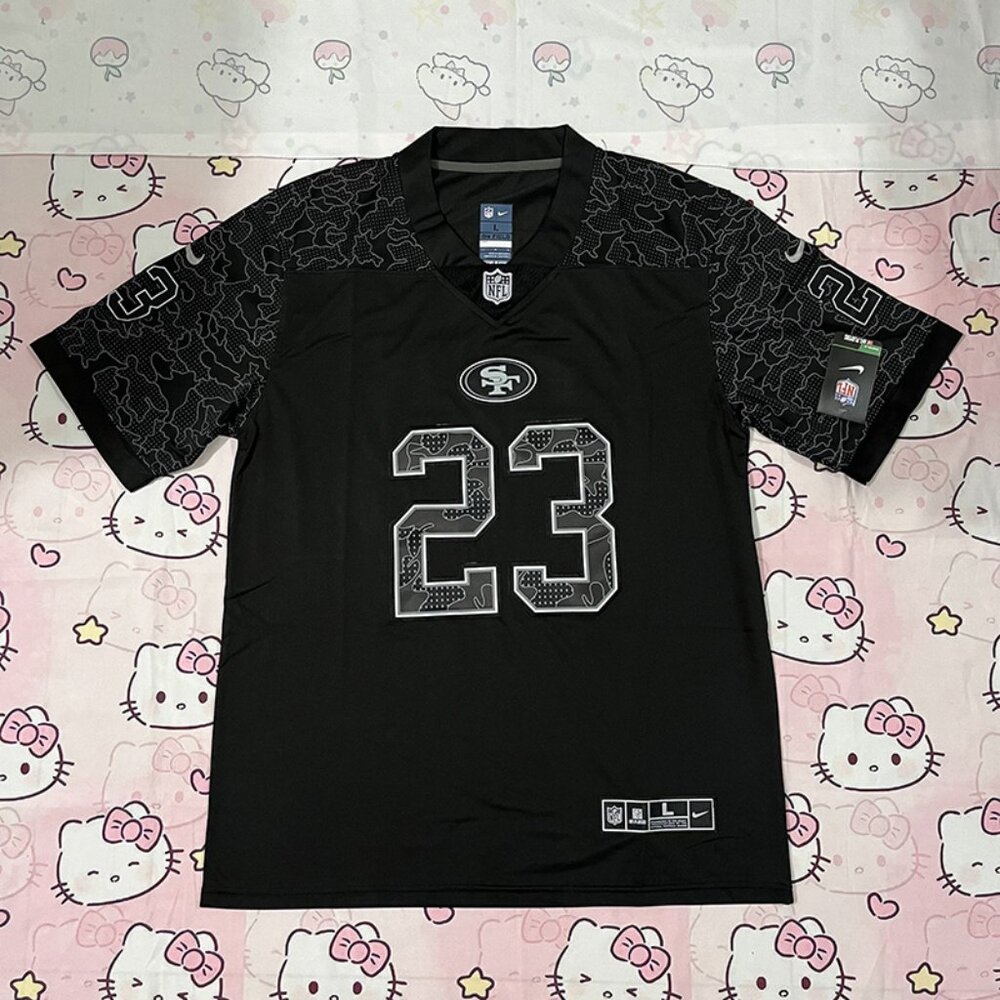 Nike NFL San Francisco 49ers Black Jersey #23 McCaffrey L